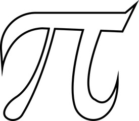 Pi Network icon. Mathematical symbol Pi network logo Silhouette design symbols. Creative Minimal Letter, vector designs for logos, icons template, backgrounds, banners, templates, websites, and apps