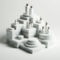 Modern podium perfect for showcasing luxury beauty products.