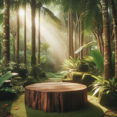 Modern podium perfect for showcasing luxury beauty products.