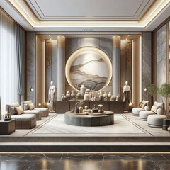 Modern podium perfect for showcasing luxury beauty products.