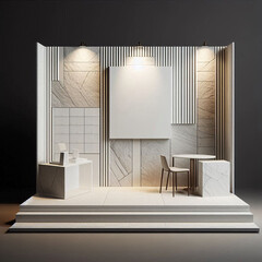 Modern podium perfect for showcasing luxury beauty products.