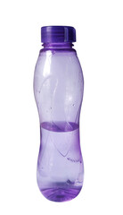 drinking water bottle with half water