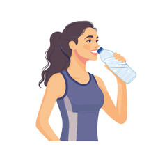 Young Woman Hydrating After Workout