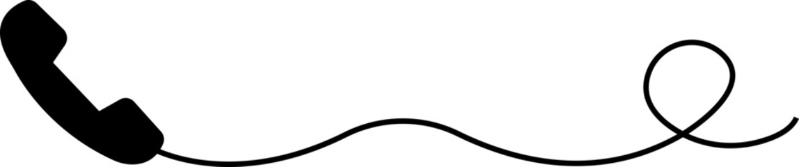 receiver icon, Vintage phone receiver silhouette template designs elements, Simple element vector from Technology concept .used for business communication support service concepts, website or apps