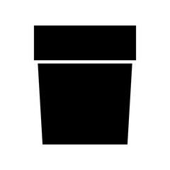 Flower pot icon vector. Pot illustration sign. Flowerpot symbol or logo.