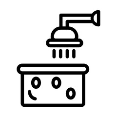 Bathtub line icon