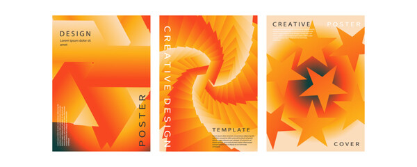 Abstract gradient poster background vector collection. Colorful gradient for banner, ad, promo, invitation, flyer, poster.