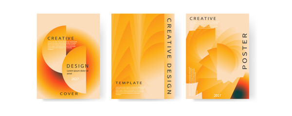 Abstract gradient poster background vector collection. Colorful gradient for banner, ad, promo, invitation, flyer, poster.