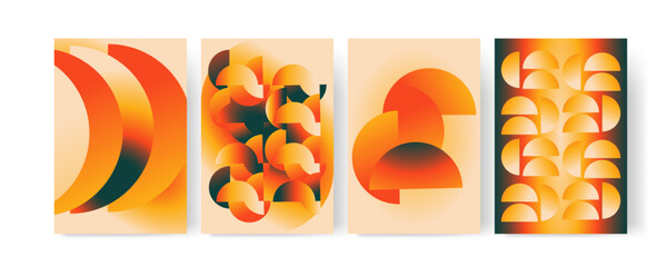 Abstract gradient poster background vector collection. Colorful gradient for banner, ad, promo, invitation, flyer, poster.