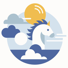 vector illustration of a horse