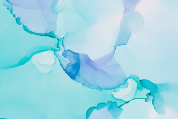 Soft pastel hues create a beautiful abstract piece with fluid watercolor textures