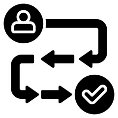 User Journey glyph icon