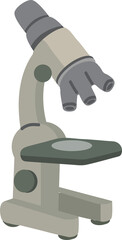 Illustration of a Laboratory Microscope flat