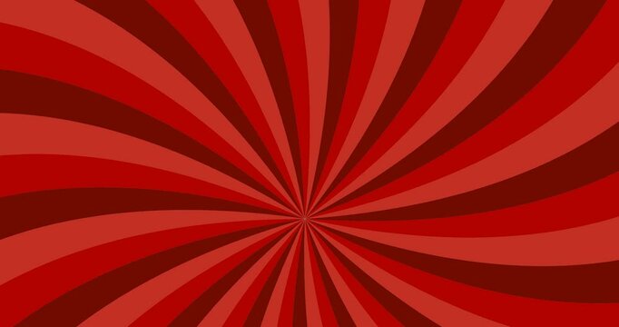 Abstract hypnotic turning ray background design - seamless loop animation