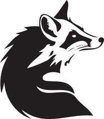 Fox silhouette vector artwork