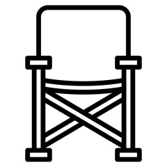 Camp Chair  Icon Element For Design