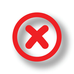 Cross Mark Red Color Icon