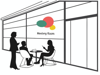 Meeting room business discussion conference teamwork collaboration office space interior design and planning 100
