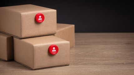 Gift box with user icon representing customer value in a modern business environment and customer relationship management