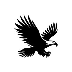 Illustration of an eagle silhouette in flight