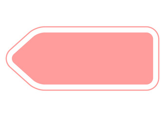 ピンクのラベル風の見出しフレーム