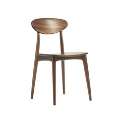 Modern Walnut Wood Dining Chair, Elegant and Minimalist Design