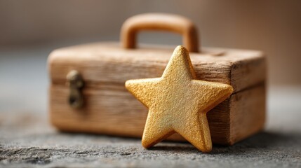 Employee value proposition icon concept depicting star within brief highlighting essential elements of employee experience