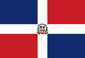 Fototapeta premium Dominican Republic flag illustrator national