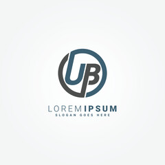 UB Vector Logo Template - Simple Icon for Initial Letter U and B Monogram