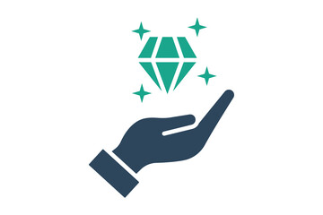 Value icon. solid icon style. icon related to branding. business elements vector illustration