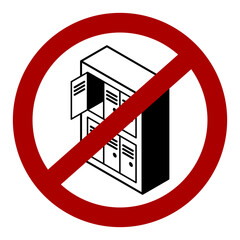 "Do not leave locker unlocked" icon