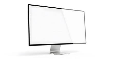 Modern Sleek Desktop Monitor High-Resolution Display Mockup for Design Presentations