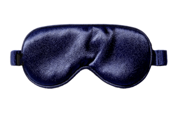 PNG Soft blue sleep mask lying on a white surface	