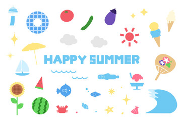 夏のイラスト素材セット