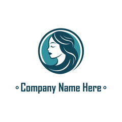 Elegant Woman Silhouette Logo For Beauty And Wellness Brands