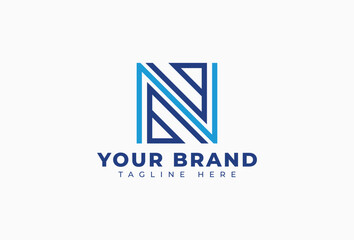 Naklejka premium Abstract Lines Letter N Logo Design Element