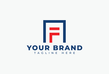 Fototapeta premium Initial F letter logo. Square design for company and business branding identity