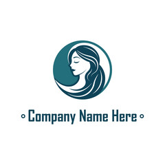 Elegant Woman Silhouette Logo For Beauty And Wellness Brands