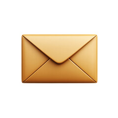 A gleaming golden envelope a promise of correspondence a symbol of on transparent background