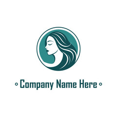 Elegant Woman Silhouette Logo For Beauty And Wellness Brands