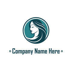 Elegant Woman Silhouette Logo For Beauty And Wellness Brands