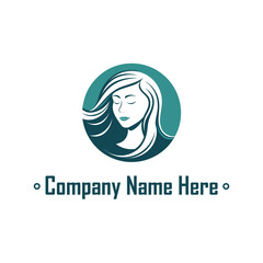 Elegant Woman Silhouette Logo For Beauty And Wellness Brands