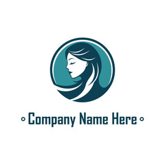 Elegant Woman Silhouette Logo For Beauty And Wellness Brands