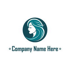 Elegant Woman Silhouette Logo For Beauty And Wellness Brands