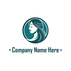 Elegant Woman Silhouette Logo For Beauty And Wellness Brands