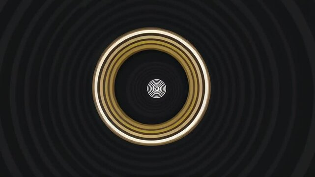 Spiral geometry black gold pulse rhythm