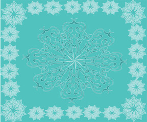 Blue background with snowflakes