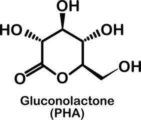 Chemical structure of gluconolactone