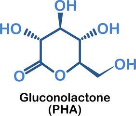 Chemical structure of gluconolactone