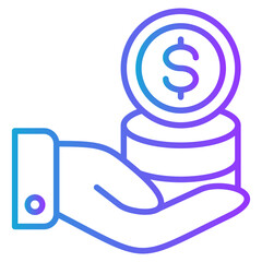 Cost gradient color icon